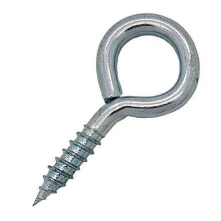 Unifix 55mm Bright Zinc Plated Steel Screw Eye - Pack of 10