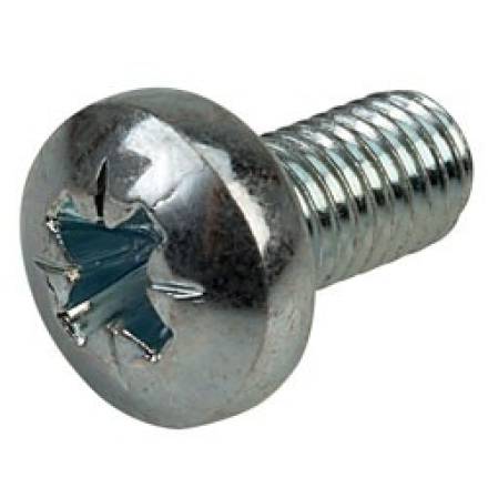 M5 x 40mm BZP Pan Head Machine Screw (Pack of 10)