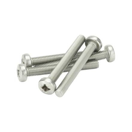 BZP Pan Head M6 x 25mm Machine Screws (Pack of 10)