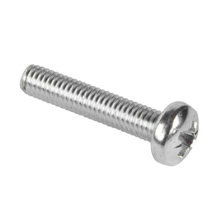 M6 x 40mm BZP Pan Head Machine Screw (Pack of 10)