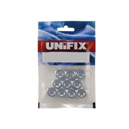 Unifix Class 8 Full Hex Nut BZP M6 x 1.00 DIN 934 (Pack of 20)