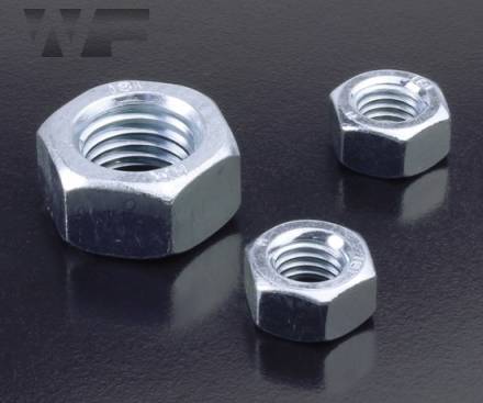 Unifix M8 Bright Zinc Plated Hex Full Nut DIN 934 - Pack of 20