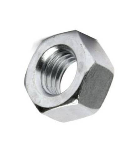 M10 Bright Zinc Plated Hex Full Nut - Pack of 10