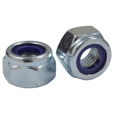 M10 Bright Zinc Plated Nyloc Nut (Pack of 10)