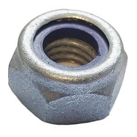M10 Bright Zinc Plated Nyloc Nut (Pack of 10)