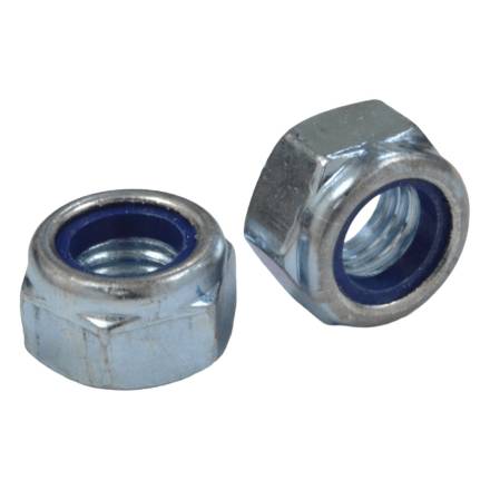 M12 Bright Zinc Plated Nyloc Nut (Pack of 8)
