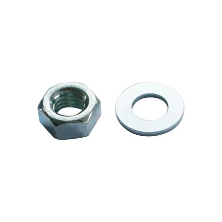 M8 Bright Zinc Plated Hex Nut and Washer Pack of 20