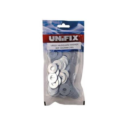 Unifix Mudguard (Penny) Washers HV140 BZP M6 x 25 x 1.5mm - Bag of 100
