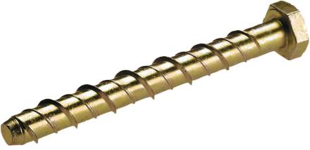 Thunderbolt All-Purpose Hex Head Masonry Anchor Screw M8 x 130mm Zinc Yellow Plated