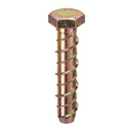 Thunderbolt All-Purpose Hex Head Masonry Anchor Screw M8 x 130mm Zinc Yellow Plated