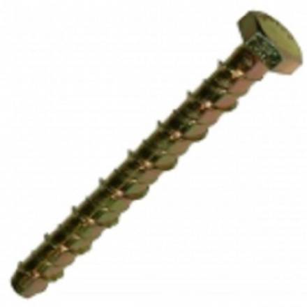 Thunderbolt All-Purpose Anchor Hexagon Head Zinc and Yellow Plated M12 x 150mm