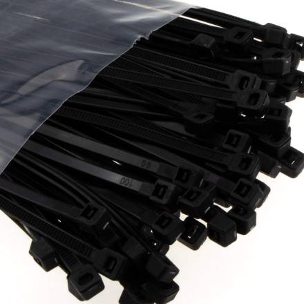 Owlett Black Cable Ties 200 x 4.8mm Pack of 100