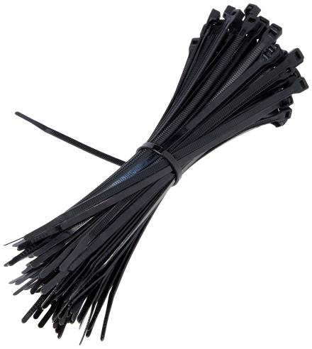 Owlett Black Cable Ties 200 x 4.8mm Pack of 100