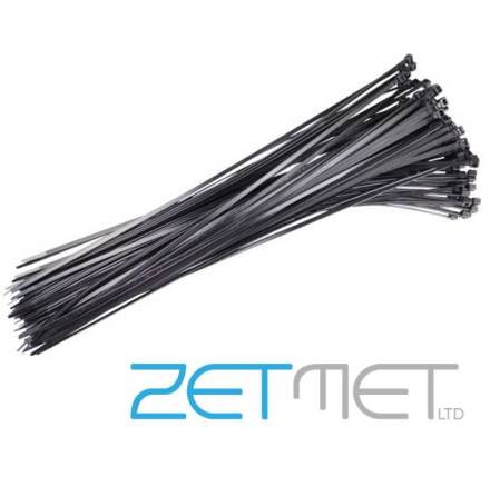 300mm Black Cable Ties (Pack of 100)