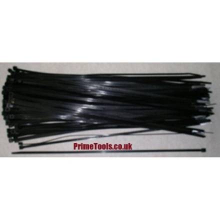 370mm Black Cable Ties (Pack of 100)