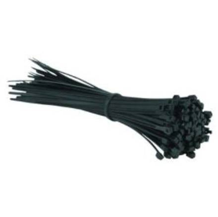 370mm Black Cable Ties (Pack of 100)