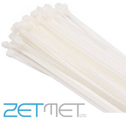Natural Cable Ties 370mm x 4.8mm Pack of 100