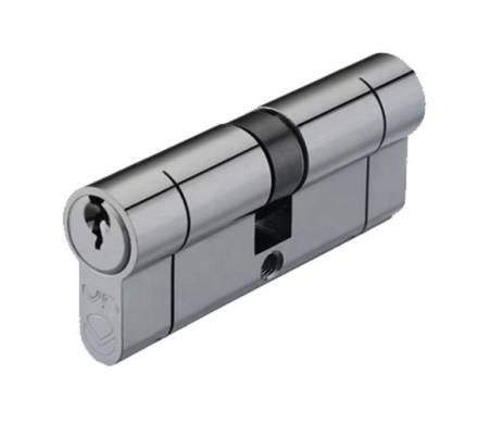 Zoo Hardware Vier V5EP 60mm Euro Double Cylinder Satin Chrome