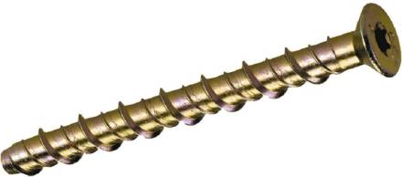 Unifix Vortex Pozi Countersunk Wood Screw Zinc and Yellow 5.0mm x 90mm Box of 100