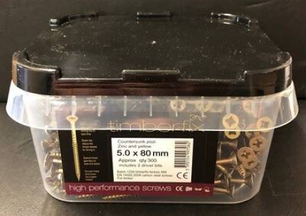 Vortex Pozi CSK High Performance Exterior Wood Screw 5 x 100mm Tub of 80