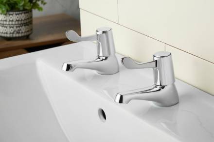 Deva by Methven Vitality VL101 Lever Action Basin Taps Chrome 3 Inch Lever