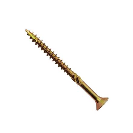 6 x 100mm Countersunk Zinc Yellow Passivated Wood Screw