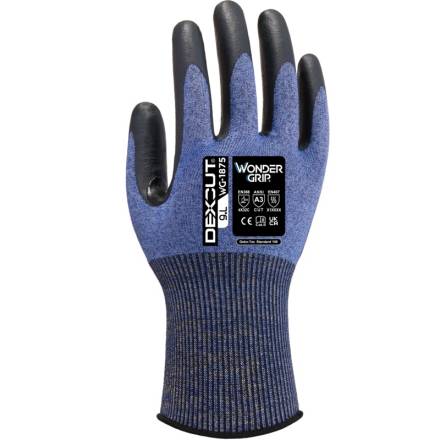 WonderGrip WG-1875 Dexcut Cut-Resistant Nitrile Gloves - Large