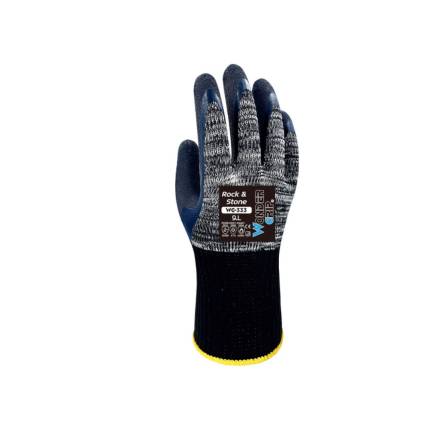 WonderGrip WG-333 Rock and Stone Double Latex Coated Work Glove - Large
