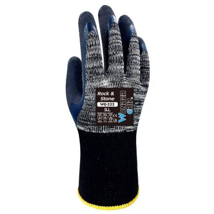 WonderGrip WG-333 Rock and Stone Double Latex Coated Glove XL (Size 10)