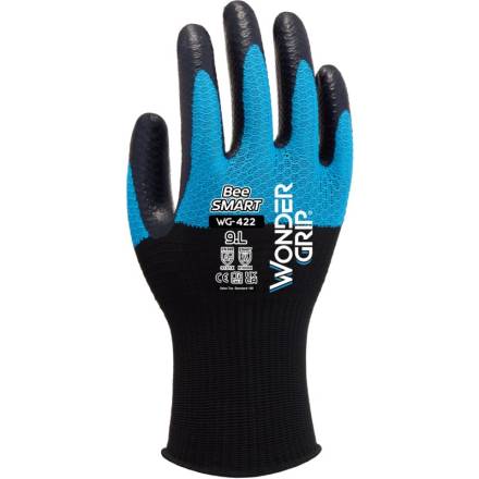 WonderGrip WG-422 Bee-Smart Latex Work Gloves Large