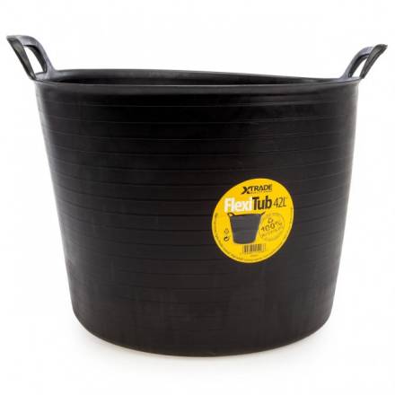 X-Trade FlexiTub Black 42 Litre Flexible Builders Tub