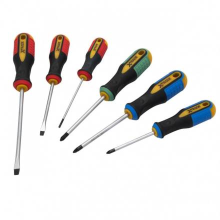 X-Trade X0900063 6-Piece Colour-Coded Screwdriver Set