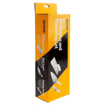 X-Trade 3-Piece Bricklaying and Plastering Trowel Set