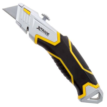 X-Trade Retractable Utility Knife with 5 SK5 Steel Blades