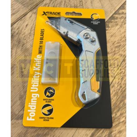 X-Trade Folding Utility Knife Set with 10 Blades