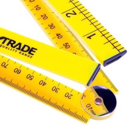 X-Trade 1M Folding Metric and Imperial Rule - High-Vis Yellow ABS