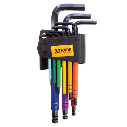 X-Trade 9-Piece Long Arm Ball End Hex Key Set