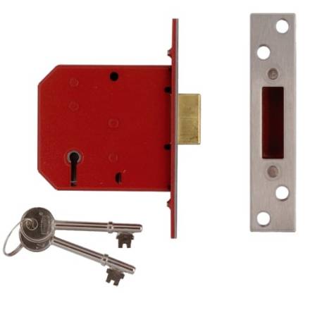 Union Assa Abloy Y2101 5 Lever Mortice Deadlock 77.5mm Satin Chrome