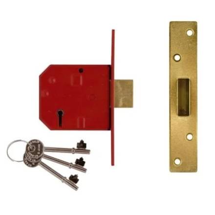 Union 2134E 5 Lever BS Mortice Deadlock Satin Chrome 79.5mm (3in)