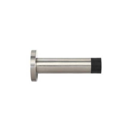 Zoo Hardware ZAS07SS Cylinder Door Stop With Rose 70mm Projection Satin Stainless Steel