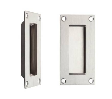 Zoo Hardware ZAS10SS Satin Stainless Steel Flush Pull 100 x 50mm