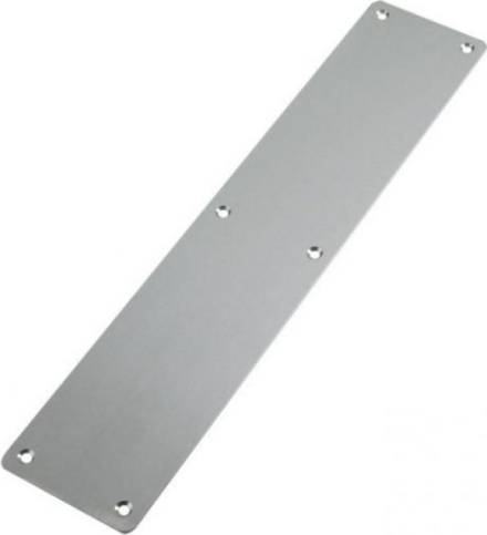 Zoo Hardware Finger Plate Blank Radius 350 x 75mm Satin Stainless Steel