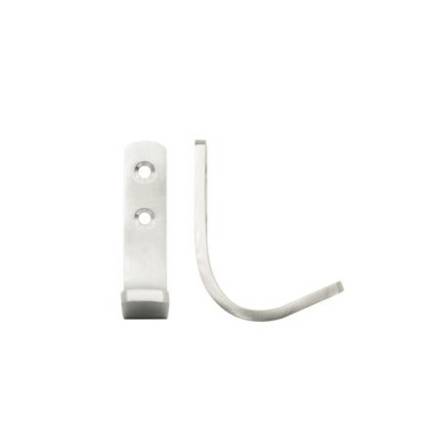 Zoo Hardware Single Coat Hook Heavy Duty Satin Stainless Steel 18 x 70mm