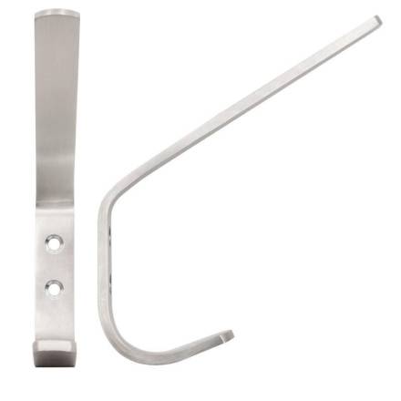 Zoo Hardware ZAS73HDSS Heavy Duty Hat and Coat Hook 180mm Satin Stainless Steel