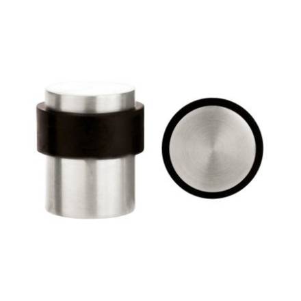 Zoo Hardware ZAS85SS Satin Stainless Steel Floor Mounted Door Stop - Round Collared Flat Top 35mm