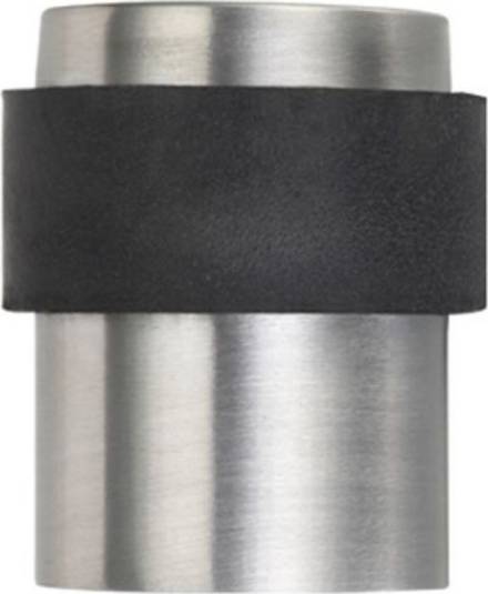 Zoo Hardware ZAS85SS Satin Stainless Steel Floor Mounted Door Stop - Round Collared Flat Top 35mm