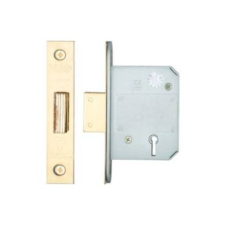 Zoo Hardware 64mm British Standard 5 Lever Mortice Deadlock - PVD Brass