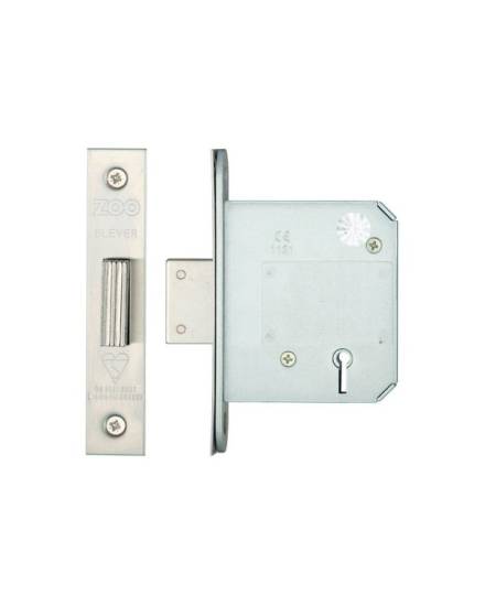 Zoo Hardware British Standard 5 Lever Mortice Deadlock 76mm Satin Stainless Steel