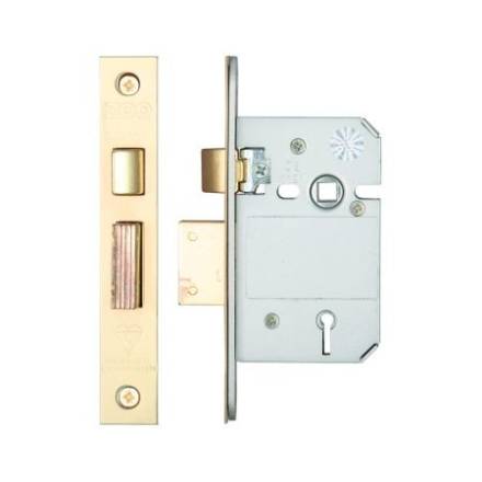 Zoo Hardware British Standard 5 Lever Sashlock 64mm PVD Brass