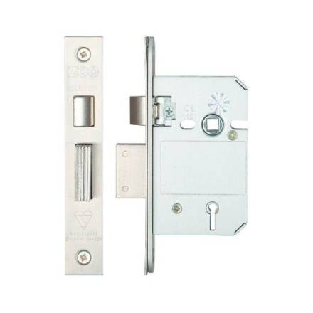 Zoo Hardware 64mm British Standard 5 Lever Mortice Sashlock - Satin Stainless Steel